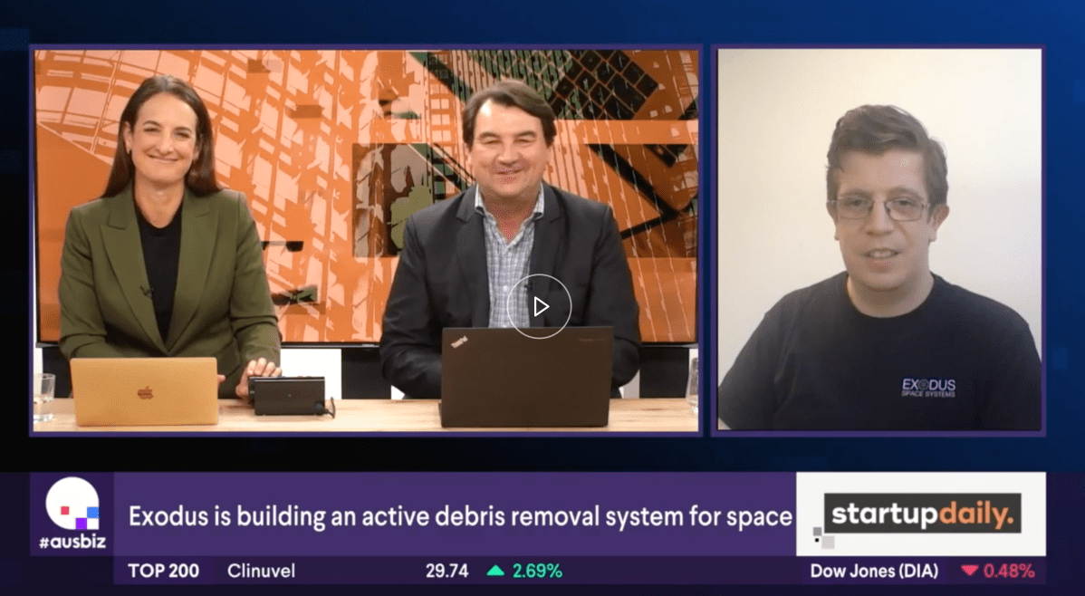 Screenshot of Mike interview by Startup Daily